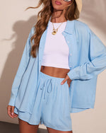 Cottage Market Linen Blend Button Down Top