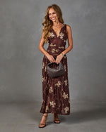 Honeycrisp Bloom Mesh Floral Maxi Dress