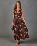 Honeycrisp Bloom Mesh Floral Maxi Dress