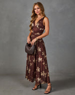 Honeycrisp Bloom Mesh Floral Maxi Dress