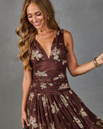 Honeycrisp Bloom Mesh Floral Maxi Dress