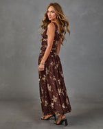 Honeycrisp Bloom Mesh Floral Maxi Dress