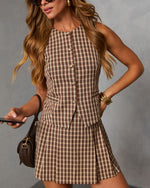 Rosalinde Plaid Vest Top