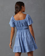 Blue % Pure Essence Tiered Babydoll Dress-6