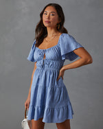 Blue % Pure Essence Tiered Babydoll Dress-2