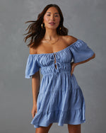 Blue % Pure Essence Tiered Babydoll Dress-7