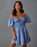 Blue % Pure Essence Tiered Babydoll Dress-1