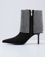 Diamond Hour Embellished Fold Over Booties