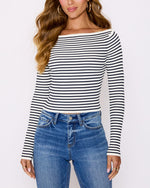 Merci Striped Off The Shoulder Top