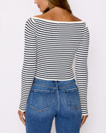 Merci Striped Off The Shoulder Top