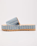 Indigo Multi % Ashlen Raffia Platform Sandals-3