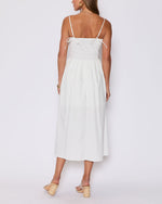 White % Summer Essential Cotton Smocked Maxi Dress-4