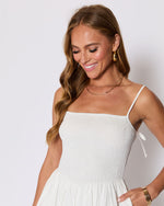 White % Summer Essential Cotton Smocked Maxi Dress-2