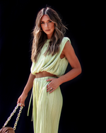 Lime % Resort Stay Plisse Sleeveless Top-5