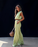 Lime % Resort Stay Plisse Sleeveless Top-3