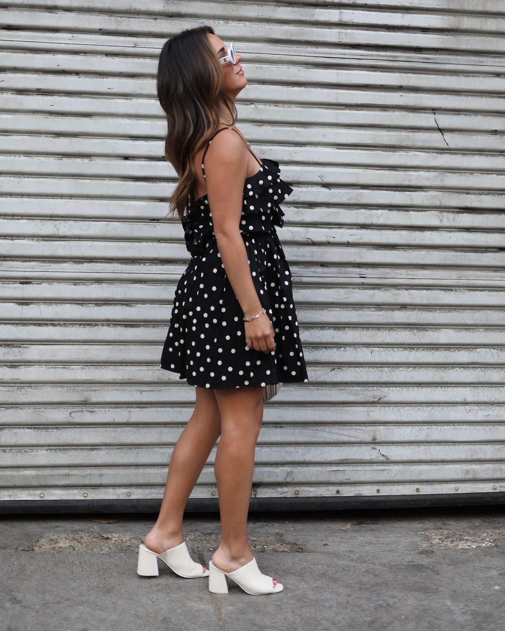 Spring In Paris Cotton Polka Dot Tiered Ruffle VICI