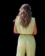 Lime % Resort Stay Plisse Sleeveless Top-4