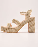 Selestine Raffia Platform Heel Sandal
