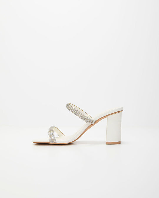 White % Mirah Jeweled Strap Heeled Sandals-1