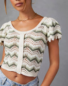 Olive % Maelis Knit Crop Cardigan-1