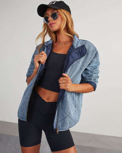 Xander Quilted Denim Jacket – VICI