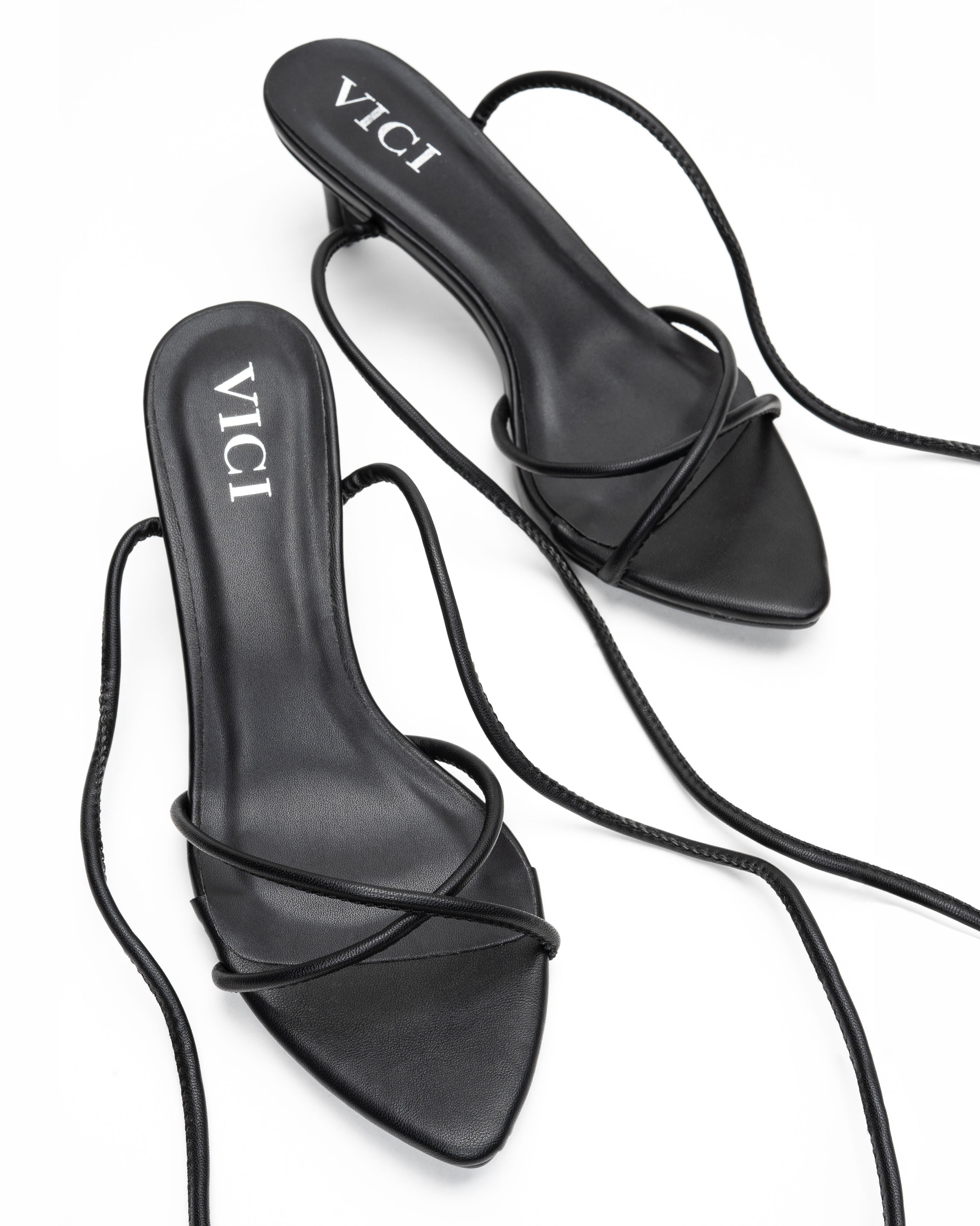 Bella Faux Leather Strappy Kitten Heel – VICI