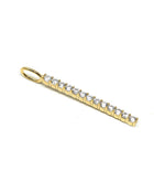 Rhinestone Bar 14k Plated Charm