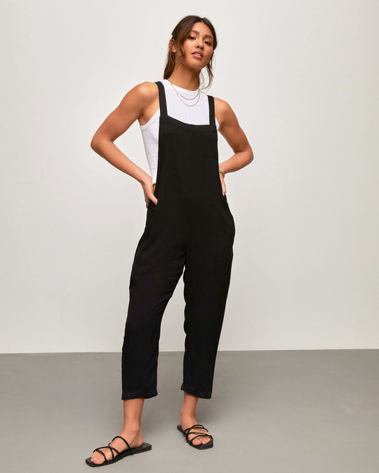 Black % Candace Pocketed Jumpsuit-1