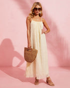 Cream % Miya Sleeveless Maxi Dress-1
