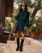Caitlin Long Sleeve Tie Waist Sweater Dress