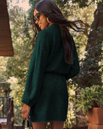 Caitlin Long Sleeve Tie Waist Sweater Dress