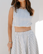 Blue % Coast To Coast Striped Top-2