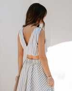 Blue % Coast To Coast Striped Top-4