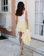 Lemon % Standards Pocketed Tailored Shorts-4