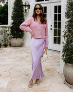 Mauve % Be Still My Heart Fuzzy Knit Button Front Cardigan-3