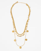 Gold % Elena Coin Station Layered Necklace-1