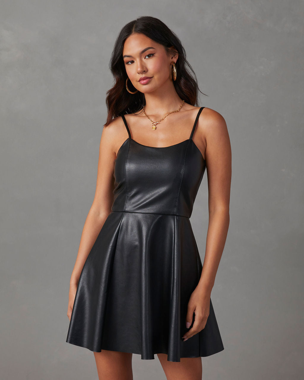Lenoir Faux Leather Mini Dress – VICI