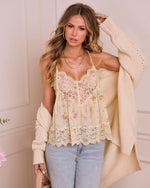 Sweetheart Hour Floral Lace Cami