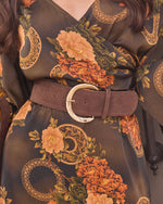 Sigma Suede Wide Buckle Belt