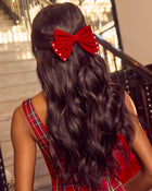 Mimsy Velvet Faux Pearl Hair Clip