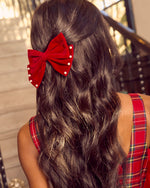Mimsy Velvet Faux Pearl Hair Clip
