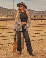 Veronica Knit Abstract Cardigan