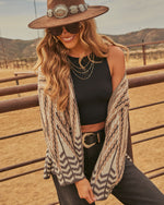 Veronica Knit Abstract Cardigan