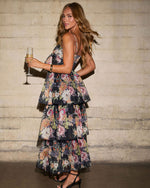 Ivresse Printed Tiered Maxi Dress