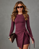 Shaya Long Sleeve Wrap Mini Dress