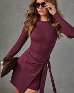 Shaya Long Sleeve Wrap Mini Dress