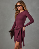 Shaya Long Sleeve Wrap Mini Dress