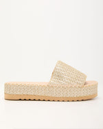 Gold % Ashlen Raffia Platform Sandals-6