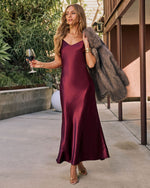 Ruisa Slip Satin Maxi Dress