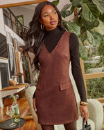 Saundra Faux Suede Mini Dress